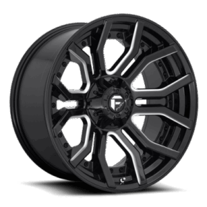 D711 RAGE - 20 inch - 10.00 - Gloss black milled