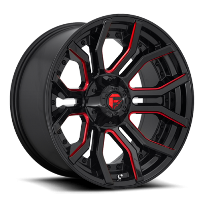 D712 RAGE - 20 inch - 10.00 - Gloss black red tinted clear