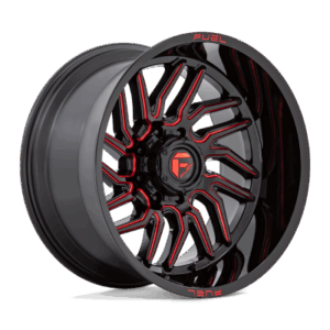 D808 HURRICANE - 22 inch - 12.00 - Gloss black milled red tint