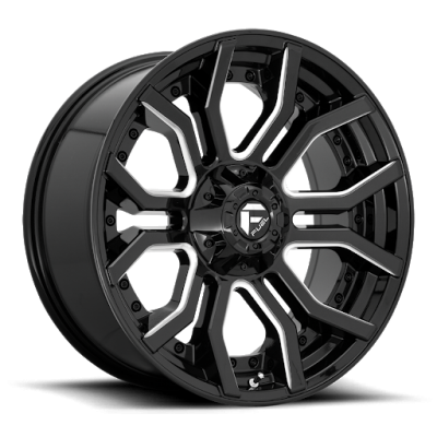 D711 RAGE - 22 inch - 10.00 - Gloss black milled