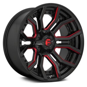 D712 RAGE - 22 inch - 10.00 - Gloss black red tinted clear