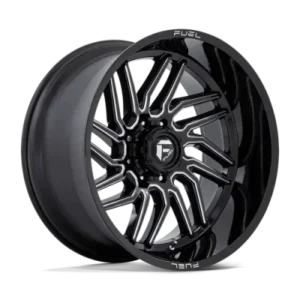 D807 HURRICANE - 24 inch - 12.00 - Gloss black milled