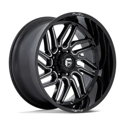 D807 HURRICANE - 24 inch - 12.00 - Gloss black milled