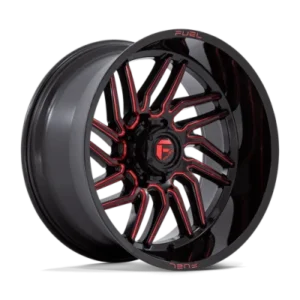 D808 HURRICANE - 20 inch - 10.00 - Gloss black milled red tint